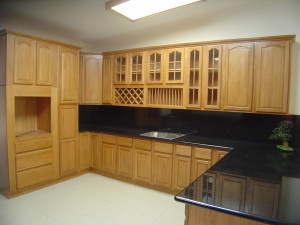 natural oak cabinets